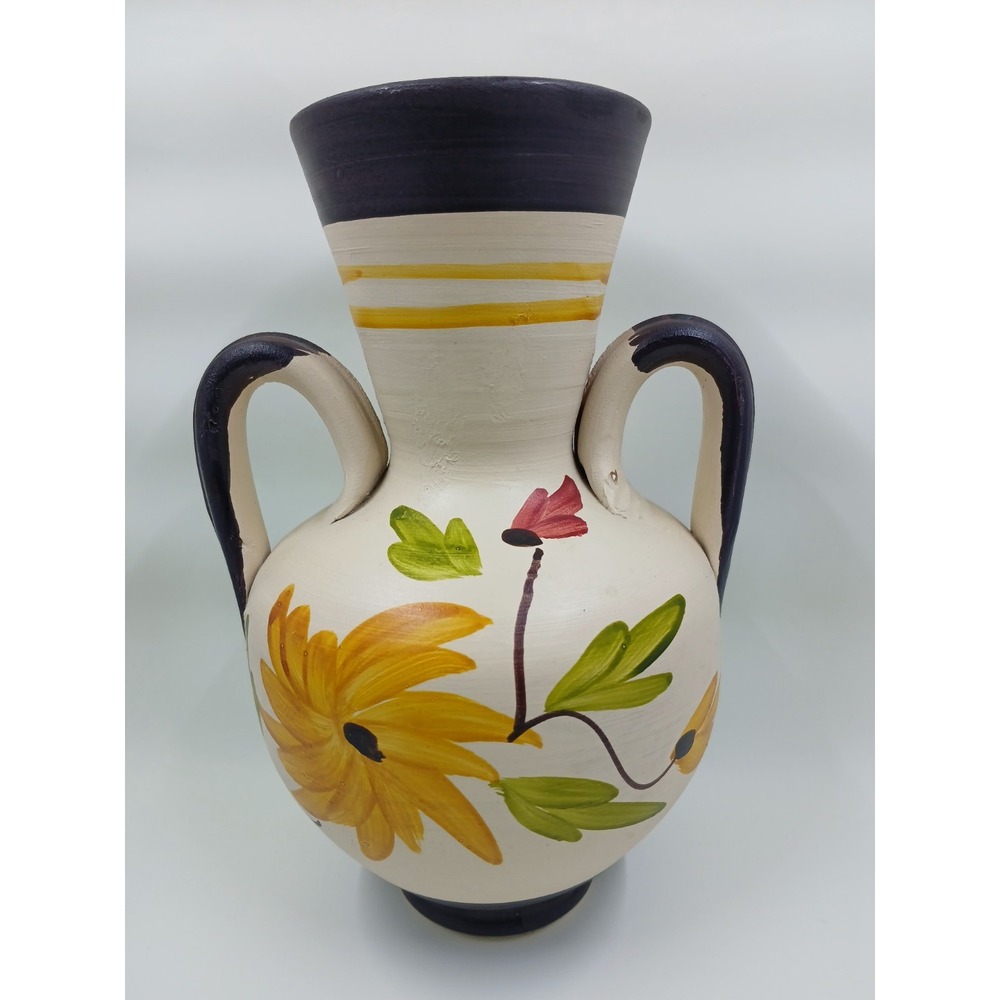 GREEK Ceramic Jug Vase LIKELY Replica Pottery Origin KALAMATA GREECE  Handpaint